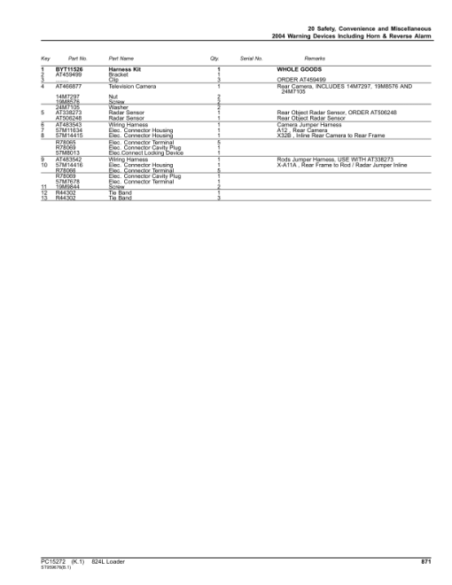 John Deere 824L Loaders (SN 1DW824L_ D697293-) Parts Catalog Manual - PC15272 - Image 3