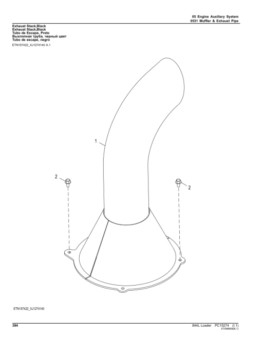 John Deere 844L Loaders (SN 1DW844L_D697293-) Parts Catalog Manual - PC15274 - Image 4