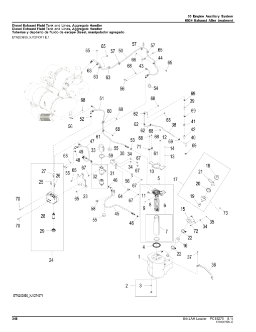 John Deere 844LAH Loaders (SN F697293- & L697293-) Parts Catalog Manual - PC15275 - Image 2