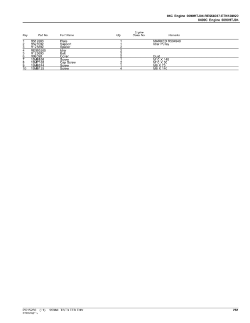 John Deere 959ML Tracked Feller Bunchers (SN C343824 - & D343824 -) Parts Catalog Manual - PC15280 - Image 4