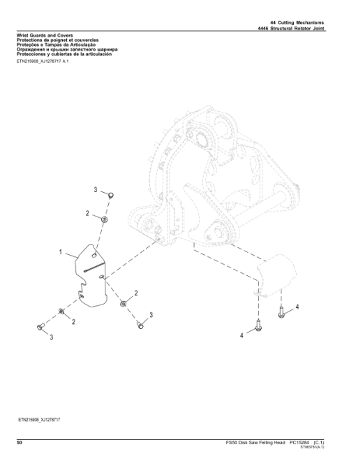 John Deere FS50 Dtt Disc Saw Felling Heads Parts Catalog Manual - PC15284 - Image 4