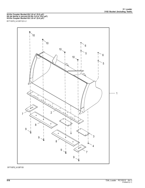 John Deere 724L Loaders (SN 1DW724L_ L705208-) Parts Catalog Manual - PC15312 - Image 4