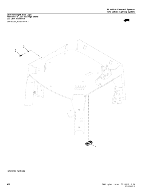 John Deere 644L HYBRID Loaders (SN 1DW644L_ F705243-) Parts Catalog Manual - PC15313 - Image 3