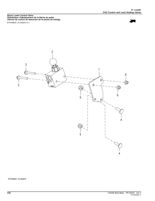 John Deere 312GR Skid Steers (SN 1T0312G_ J366358-) Parts Catalog Manual - PC15316 - Image 3