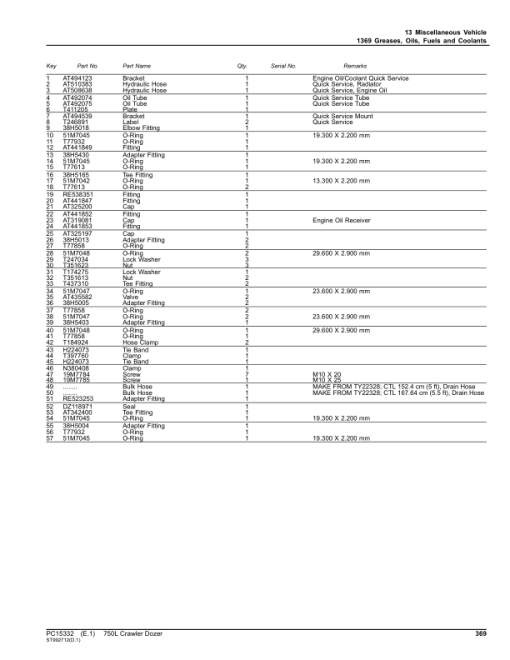 John Deere 750L Crawler Dozers (SN 1T0750LX_ _F383562-) Parts Catalog Manual - PC15332 - Image 3