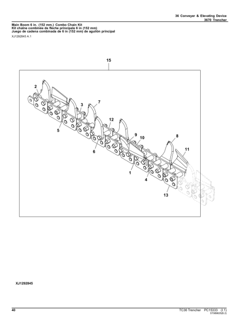 John Deere TC36 Trenchers (SN 1T0TC36X_ _0000001-) Parts Catalog Manual - PC15333 - Image 2