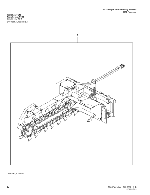 John Deere TC48 Trenchers (SN 1T0TC48X_ _0000001-) Parts Catalog Manual - PC15337 - Image 2