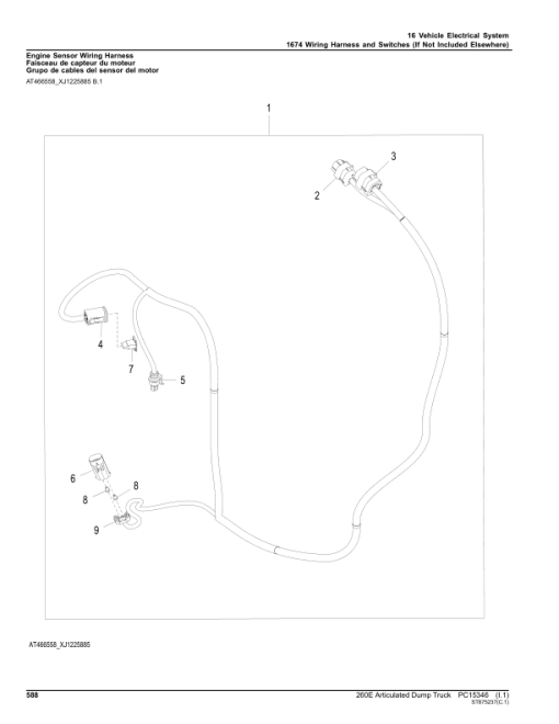 John Deere 260E Articulated Dump Trucks (SN 1DW260E_ _F708125-) Parts Catalog Manual - PC15346 - Image 2