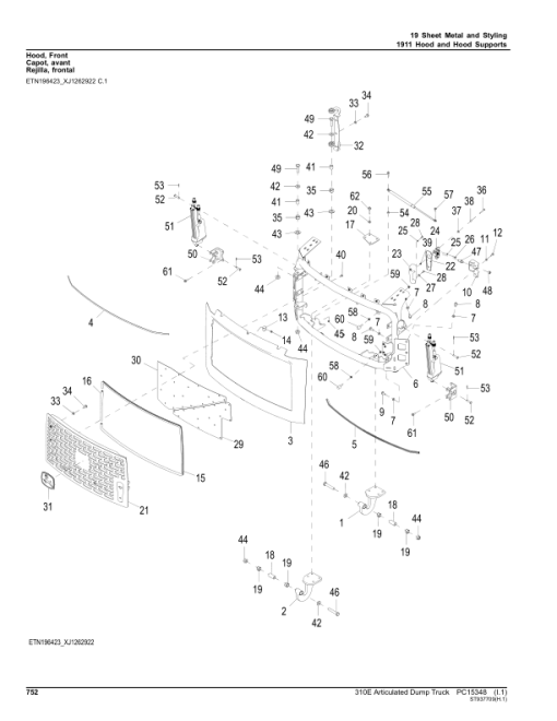 John Deere 310E Articulated Dump Trucks (SN 1DW310E_ F708125-) Parts Catalog Manual - PC15348 - Image 4