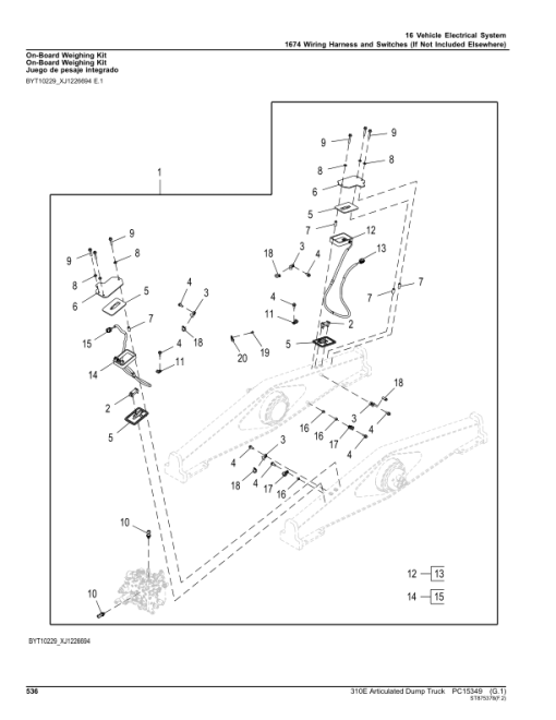 John Deere 310E Articulated Dump Trucks (SN 1DW310E_ D708125-) Parts Catalog Manual - PC15349 - Image 3