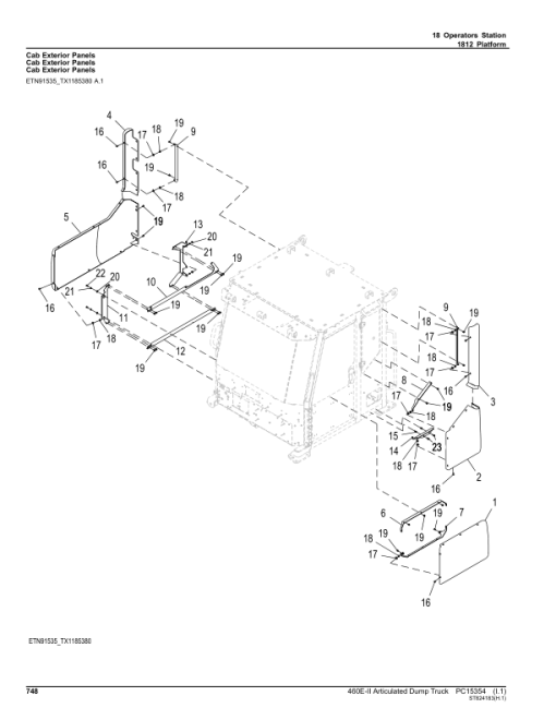 John Deere 460E-II Articulated Dump Trucks (SN 1DW460E_ F708125-) Parts Catalog Manual - PC15354 - Image 2