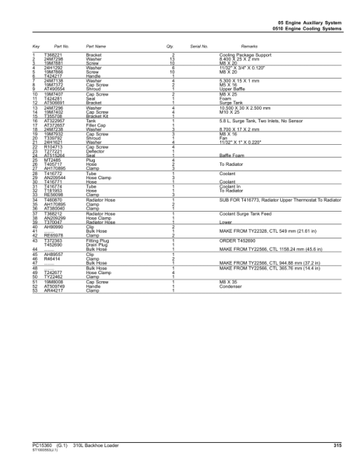 John Deere 310L Backhoe Loaders (SN 1T0310LX_ _F390996-) Parts Catalog Manual - PC15360 - Image 4