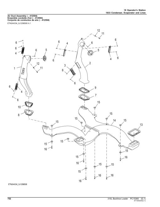 John Deere 310L Backhoe Loaders (SN 1T0310LX_ _F390996-) Parts Catalog Manual - PC15360 - Image 2