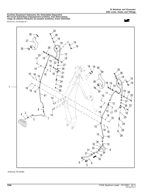 John Deere 310SL Backhoe Loaders (SN C390996- & D390996-) Parts Catalog Manual - PC15361 - Image 3