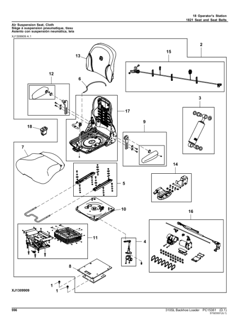 John Deere 310SL Backhoe Loaders (SN C390996- & D390996-) Parts Catalog Manual - PC15361 - Image 2