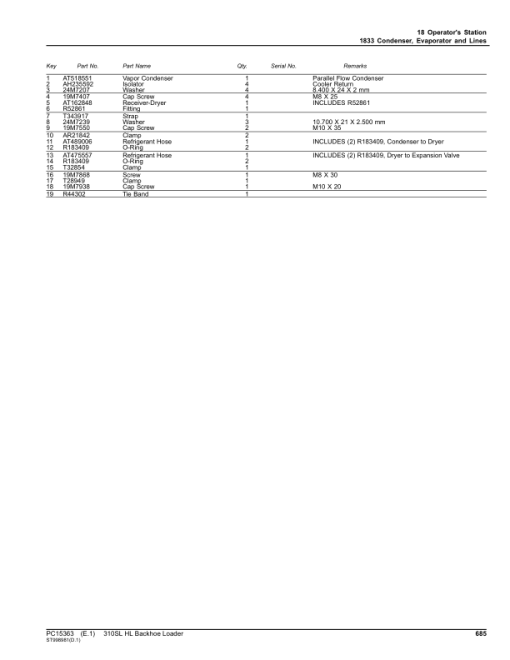 John Deere 310SL HL Backhoe Loaders (SN 1T0310HL_ _F390996-) Parts Catalog Manual - PC15363 - Image 3