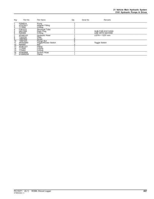 John Deere 953ML Shovel Logger (SN 1T0953ML_L343824-) Parts Catalog Manual - PC15371 - Image 4