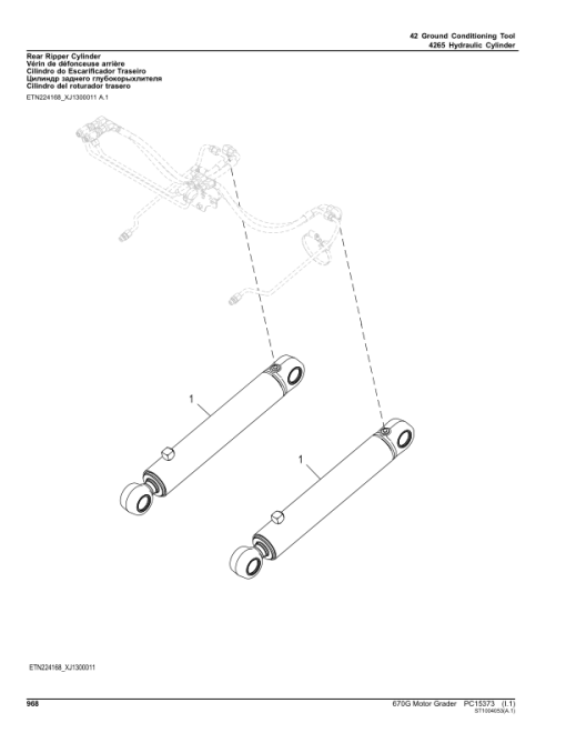 John Deere 670G Motor Graders Parts Catalog Manual - PC15373 - Image 2