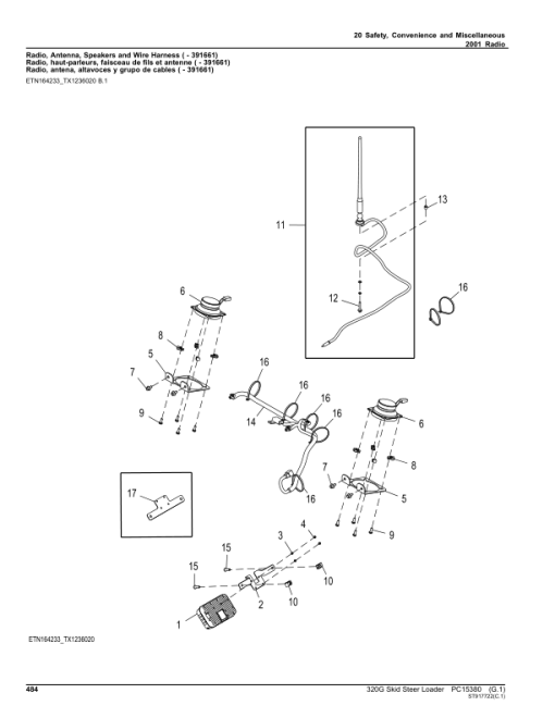 John Deere 320G Skid Steers (SN 1T0320G_ J387407-) Parts Catalog Manual - PC15380 - Image 4