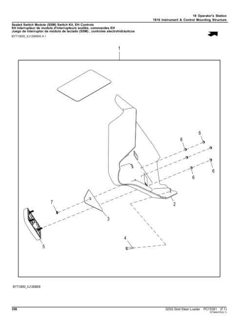 John Deere 325G Skid Steers (SN 1T0325G_J387407-) Parts Catalog Manual - PC15381 - Image 3