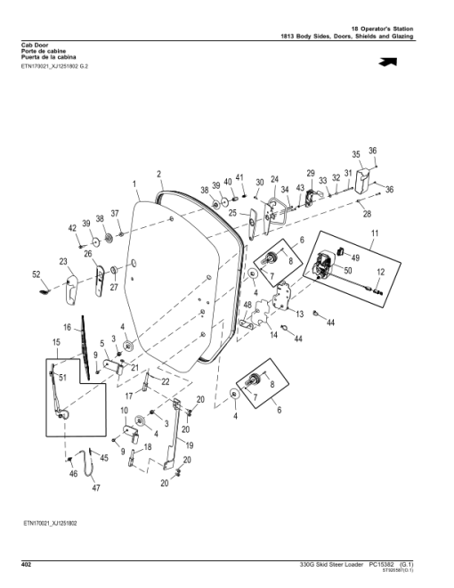 John Deere 330G Skid Steers (SN 1T0330G_ F387881-) Parts Catalog Manual - PC15382 - Image 4