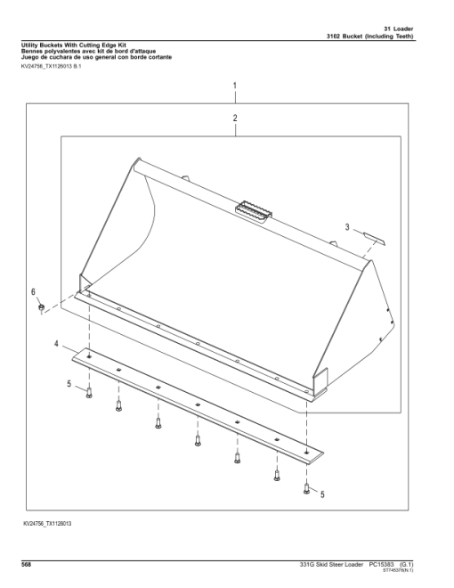 John Deere 331G Skid Steers (SN 1T0331G_ F387881-) Parts Catalog Manual - PC15383 - Image 3