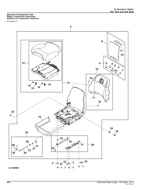 John Deere 332G Skid Steers (SN 1T0332G_ F387881-) Parts Catalog Manual - PC15384 - Image 3