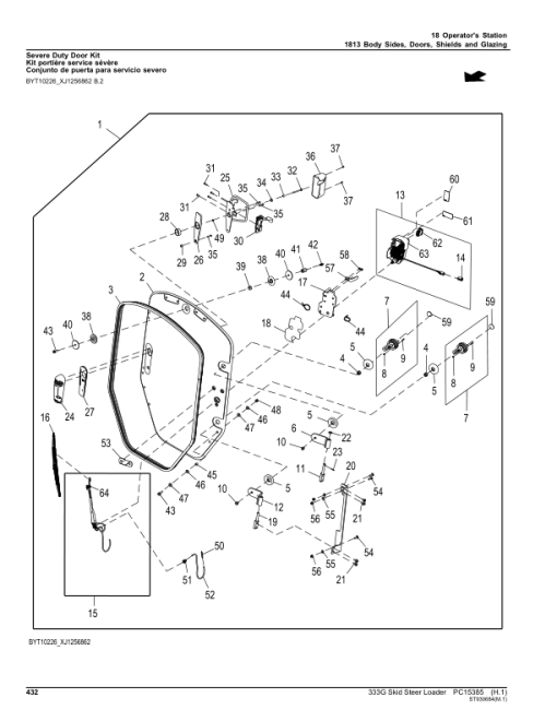 John Deere 333G Skid Steers (SN 1T0333G_ F387881-) Parts Catalog Manual - PC15385 - Image 3