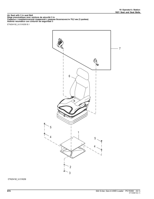 John Deere 644 G-TIER Loaders (SN C_10283 - & D_10283- & L_10283-) Parts Catalog Manual - PC15393 - Image 2