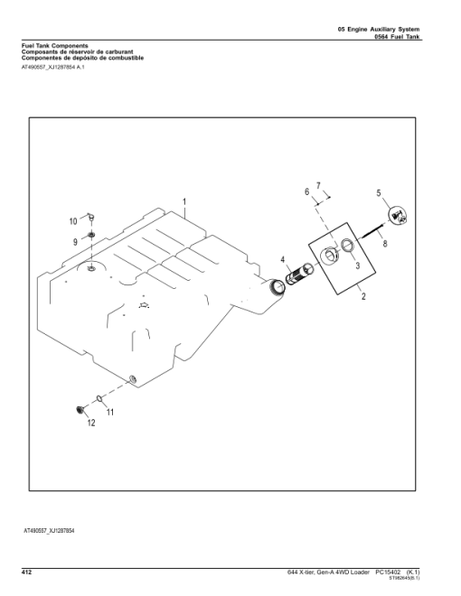 John Deere 644 X-TIER Loaders (SN 1DW644XA_ F_10283-) Parts Catalog Manual - PC15402 - Image 4