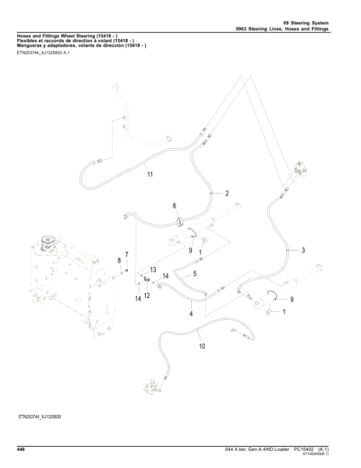 John Deere 644 X-TIER Loaders (SN 1DW644XA_ F_10283-) Parts Catalog Manual - PC15402 - Image 3