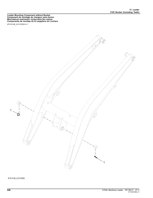 John Deere 315SL Backhoe Loaders (SN MC000001- & MD000001-) Parts Catalog Manual - PC15413 - Image 4