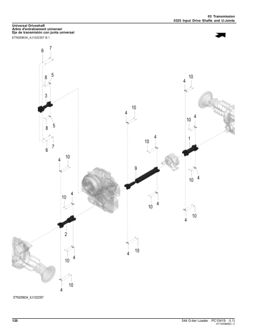 John Deere 544 G Loaders (SN DA00001- & LA00001-) Parts Catalog Manual - PC15419 - Image 4