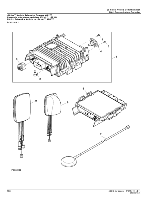 John Deere 544 G Loaders (SN DA00001- & LA00001-) Parts Catalog Manual - PC15419 - Image 2