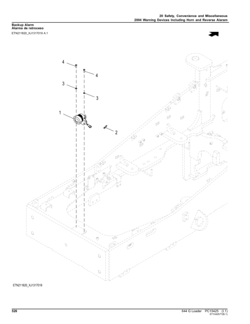 John Deere 644 G Loaders (SN 1BZ644GA_ _LA00001) Parts Catalog Manual - PC15425 - Image 2