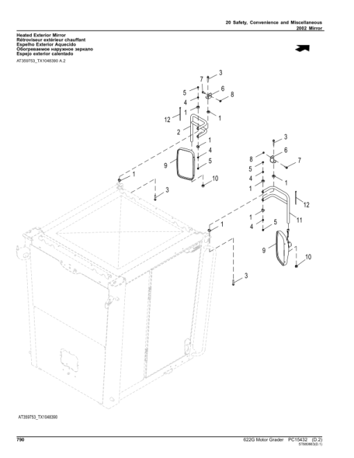 John Deere 622G Motor Graders (SN C000001- & D000001- ) Parts Catalog Manual - PC15432 - Image 2