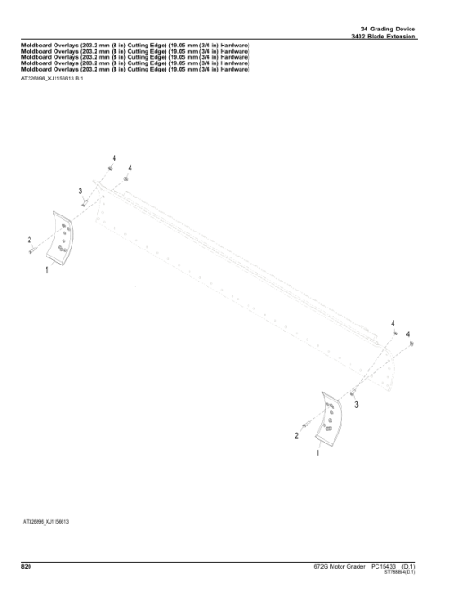 John Deere 672G Motor Graders (SN C000001- & D000001- ) Parts Catalog Manual - PC15433 - Image 3