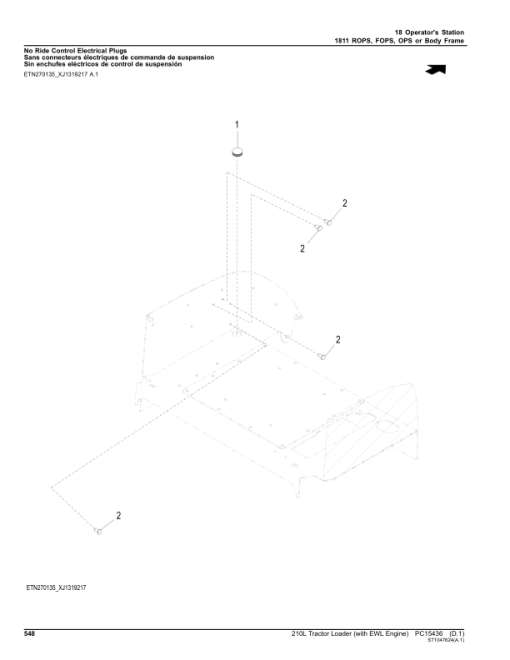 John Deere 210L Tractor Loader (SN 1T0210LX_ _F420826-) Parts Catalog Manual - PC15436 - Image 2