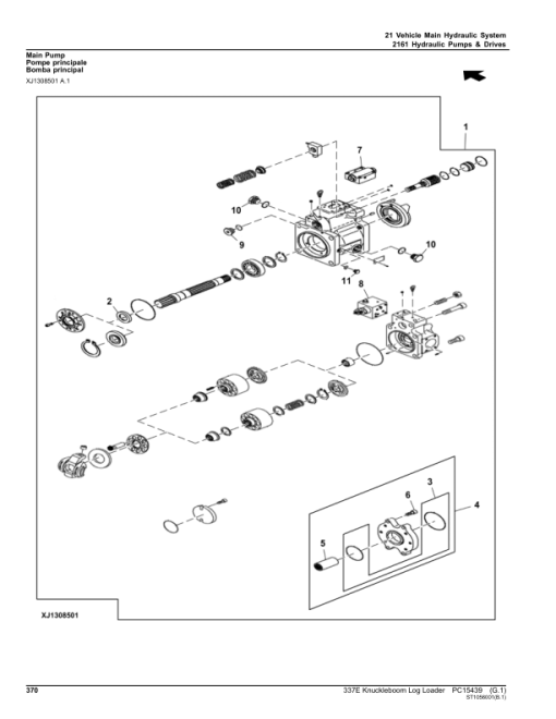 John Deere 337E Knuckleboom Loader (SN 1T0337E_L429856-) Parts Catalog Manual - PC15439 - Image 2