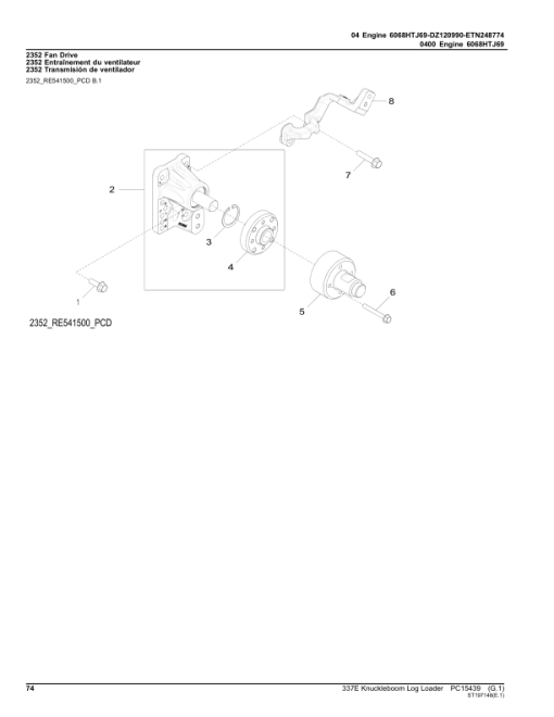 John Deere 337E Knuckleboom Loader (SN 1T0337E_L429856-) Parts Catalog Manual - PC15439 - Image 3