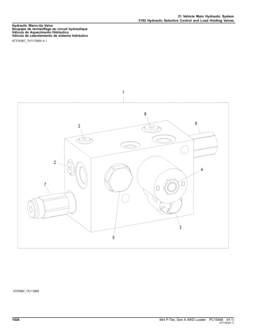 John Deere 844 P Loaders (SN D_05963- & L_05963-) Parts Catalog Manual - PC15468 - Image 2