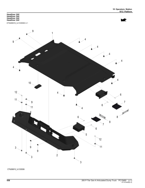 John Deere 260 P Articulated Dump Trucks (SN 1DW260PA _ _F_06113) Parts Catalog Manual - PC15480 - Image 2