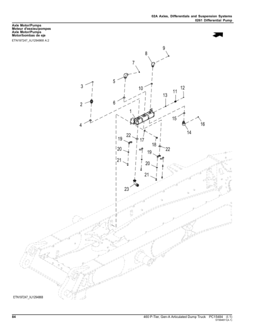 John Deere 460 P Articulated Dump Trucks (SN F_00001- & D_00001 -) Parts Catalog Manual - PC15484 - Image 3