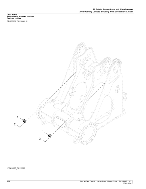 John Deere 944 X Loaders (SN LX03712- & DX03712-) Parts Catalog Manual - PC15485 - Image 4