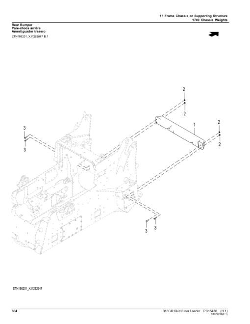 John Deere 316GR Skid Steers (SN 1P0316G _J435000) Parts Catalog Manual - PC15486 - Image 3