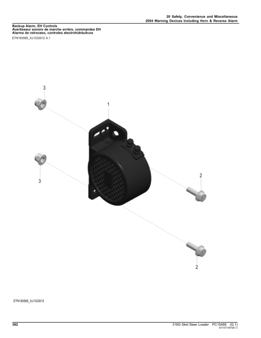 John Deere 318G Skid Steers (SN 1P0318G_J435000 - & 1P0318G _ G435000 -) Parts Catalog Manual - PC15488 - Image 3