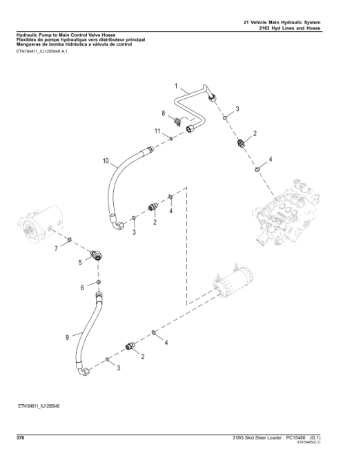 John Deere 318G Skid Steers (SN 1P0318G_J435000 - & 1P0318G _ G435000 -) Parts Catalog Manual - PC15488 - Image 4