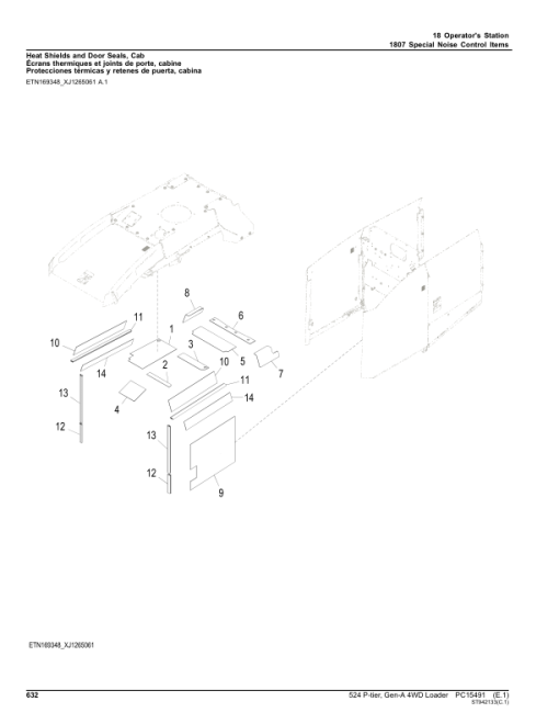 John Deere 524 P-TIER Loaders (SN 1DW524PA_ _L_18490) Parts Catalog Manual - PC15491 - Image 3