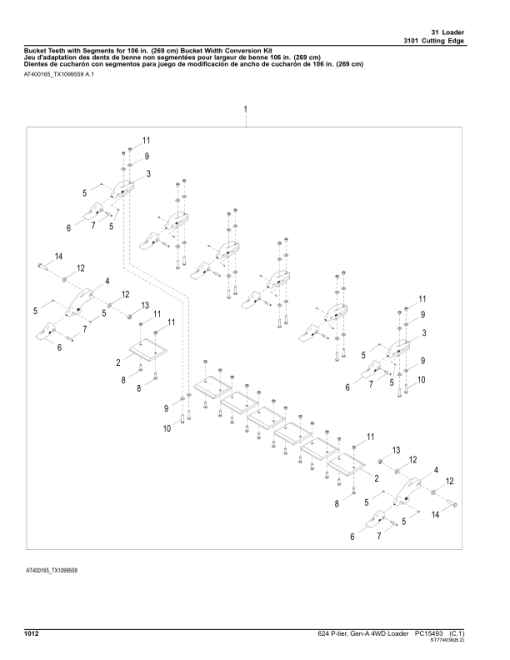 John Deere 624 P-TIER Loaders (SN 1DW624PA_ _L_18490-) Parts Catalog Manual - PC15493 - Image 4