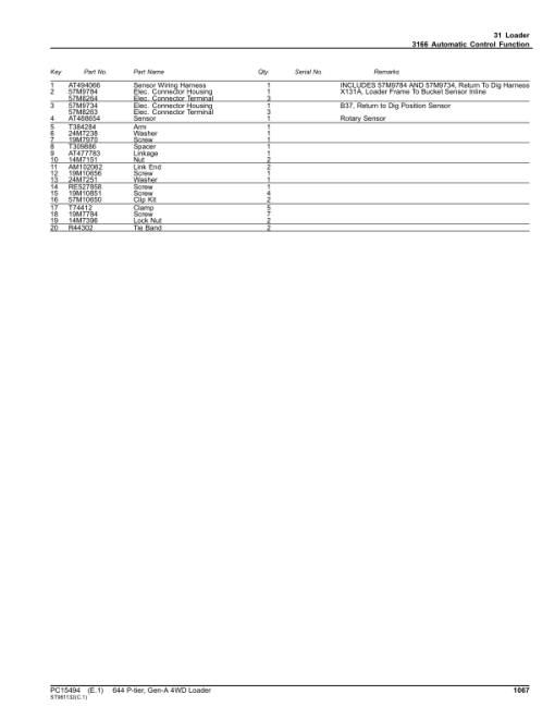 John Deere 644 P-TIER Loaders (SN 1DW644PA_ _L_18490) Parts Catalog Manual - PC15494 - Image 4